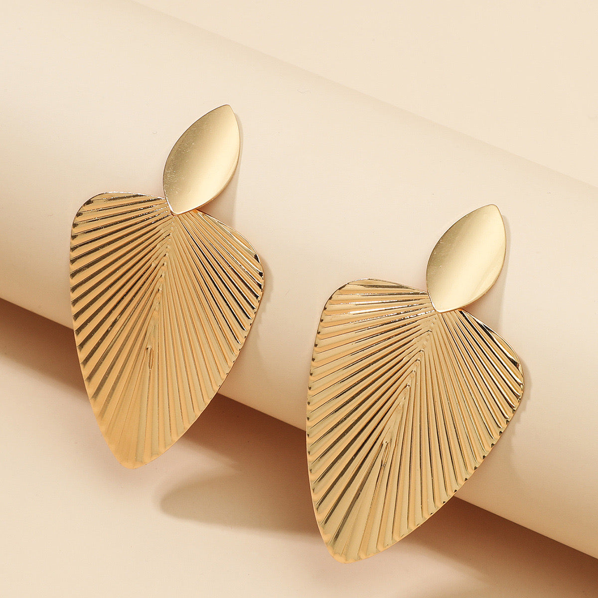 Geometric Leaf Earrings